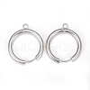 201 Stainless Steel Huggie Hoop Earring Findings STAS-P283-01K-S-3