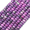Dyed Natural Map Stone Beads Strands G-P575-A21-8x5mm-02-2
