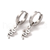 Non-Tarnish 3 Pairs 3 Styles 304 Stainless Steel Hoop Dangle Earrings for Women EJEW-K279-09B-P-3