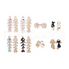 Cat and Fish Theme Alloy Enamel Charms ENAM-X0017-04-1