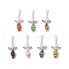 Angel Glass Pearl Beaded & Ceramics Conch Pendant Decorations HJEW-JM03396-2
