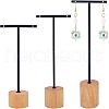 T Bar Iron & Wood Earring Displays Sets EDIS-WH0016-02-1