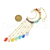 Teardrop Glass Pendant Decoration HJEW-JM02117-3
