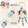 12Pcs 6 Styles Tree of Life Gemstone Keychians KEYC-GO00004-3