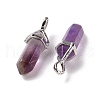 Natural Amethyst Pendants G-K329-34P-3