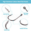 500Pcs 10 Styles Carbon Steel Fish Hooks FIND-TAC0028-18-4