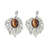 Natural Tiger Eye Pendants G-L623-04P-09-1