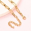 304 Stainless Steel Long Oval Link Chain Anklets AJEW-A057-10G-2
