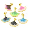 Brass Enamel Pendants KK-S401-12G-1