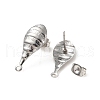 304 Stainless Steel Stud Earring Findings STAS-K254-02P-2
