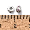 Rack Plating Brass Micro Pave Clear Cubic Zirconia Beads KK-U014-08P-2
