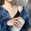 Leaf Alloy Enamel Cuff Rings FS-WG02ED7-01-2