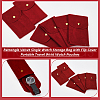 Rectangle Velvet Single Watch Storage Bag with Flip Cover ABAG-WH0038-59-4