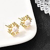 925 Sterling Silver Clear Cubic Zirconia Stud Earrings EJEW-L300-10G-3