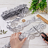 Iron on/Sew on Polyester Embroidery Auspicious Clouds Lace Ribbon OCOR-WH0088-45A-3