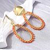 Teardrop Brass Dangle Stud Earrings EJEW-S261-04G-4