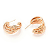 Brass Earring for Women EJEW-P268-03G-2