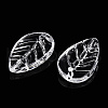 Transparent Glass Petal Beads GLAA-N001-09-3