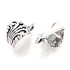 Flower Tibetan Style Alloy Tube Bails TIBE-Q046-04AS-LF-2