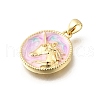 Brass Enamel Pendants KK-U072-23G-2