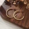 304 Stainless Steel Twist C-Shaped Stud Earrings EJEW-R017-03G-02-5