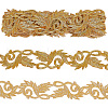 3.8M Ethnic Style Iron on/Sew on Embroidery Flower Polyester Lace Trim Ribbon OCOR-WH0070-121B-1