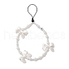 Acrylic & ABS Plastic Imitation Pearl Mobile Straps HJEW-JM03077-2