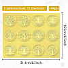 6 Patterns Aluminium-foil Paper Adhesive Embossed Stickers DIY-WH0451-010-2