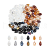   3Bags 3 Colors  Transparent Glass Beads  Segmented Multi-Color Beads GLAA-PH0003-36B-7