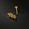 G23 Titanium Micro Pave Clear Cubic Zirconia Threadless Labrets WGF680D-06-4