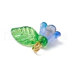 11Pcs Transparent Acrylic Flower Pendants PALLOY-JF03585-5