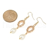 Brass Micro Pave Clear Cubic Zirconia Dangle Earrings EJEW-JE06460-4