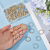 SUNNYCLUE 80Pcs 2 Colors Alloy Linking Rings FIND-SC0008-50-3