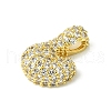 Rack Plating Brass Clear Cubic Zirconia Pendants KK-S378-01G-L-2