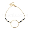 304 Stainless Steel Glass Seed Beads Link Bracelets BJEW-A036-18G-2
