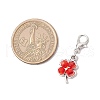 Glass Clover Pendant Decorations HJEW-JM03397-3
