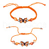 Adjustable Nylon Braided Bead Bracelets BJEW-TA00484-2