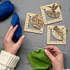 Wooden Square Frame Crochet Ruler DIY-WH0536-008-5