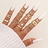 18Pcs Alloy & Plastic Pearl & Rhinestone Finger Rings WGAC171-08-1