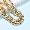 304 Stainless Steel Multi-strand Bracelets BJEW-C103-01G-2