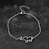 201 Stainless Steel Elephant Link Bracelets BJEW-B128-02P-1