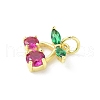 Brass Micro Pave Cubic Zirconia Pendants KK-Z101-06G-03-2