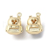 Brass Micro Pave Cubic Zirconia Pendants KK-F862-15G-2