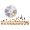 Multicolor Iron Round Spacer Beads with Box for Jewelry Making 7~8x3.6~4x3mm IFIN-PH0001-07-NF-3