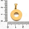 Golden 304 Stainless Steel Pendants STAS-K300-01G-O-3