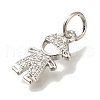 Brass Micro Pave Cubic Zirconia Pendants KK-Q001-16P-2