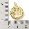 Rack Plating Brass Micro Pave Clear Cubic Zirconia Pendants KK-Q804-22G-3
