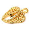 Brass Micro Pave Cubic Pendants KK-M099-01G-2