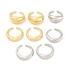 8Pcs Alloy Open Cuff Rings Kit for Women RJEW-K260-03-2