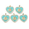 Rack Plating Brass Micro Pave Cubic Zirconia Pendants KK-C041-05A-G-1